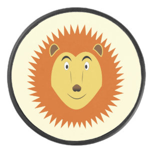 Leo Star Sign Lion Birthday Hockey Puck