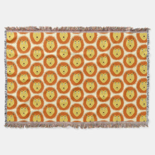Leo Star Sign Lion Birthday Patterned Throw Blanket