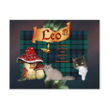 Leo sun-sign picture postcard