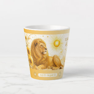 Leo Sunflower Art Nouveau Small Latte Mug