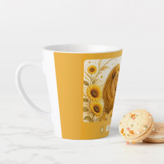 Leo Sunflower Art Nouveau Small Latte Mug