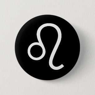 Leo Symbol 6 Cm Round Badge
