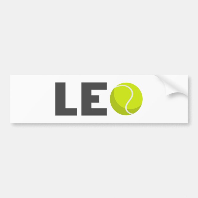 Leo Tennis Bumper Sticker (Front)