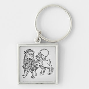 Leo (the Lion) an illustration from the 'Poeticon Key Ring