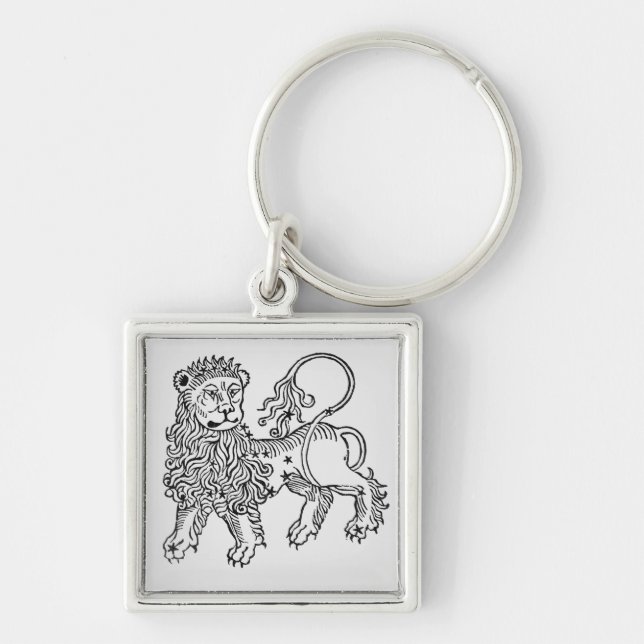 Leo (the Lion) an illustration from the 'Poeticon Key Ring (Front)