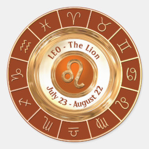 LEO - The Lion Astrological Sign Classic Round Sticker