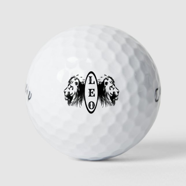 Leo the Lion Bookended Zodiac Golf Balls (Front)