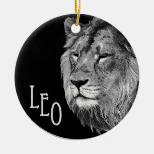 Leo the lion ceramic tree decoration