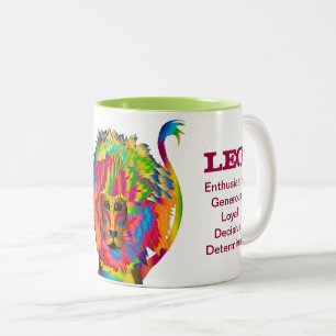 Leo the Lion Characteristics, Kaleidoscope Group Two-Tone Coffee Mug