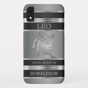 Leo the Lion in Black and Silver Mesh iPhone XR Case