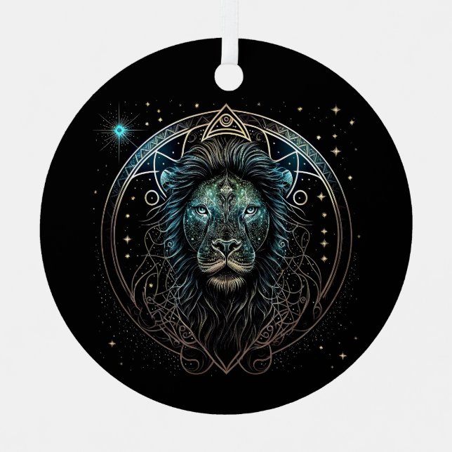 Leo the Lion Metal Tree Decoration (Front)