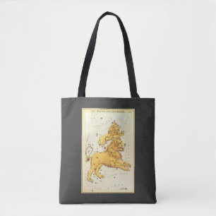 Leo the Lion Vintage Constellation Urania's Mirror Tote Bag