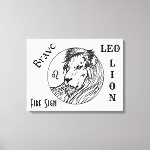 Leo The Lion Zodiac Canvas Print
