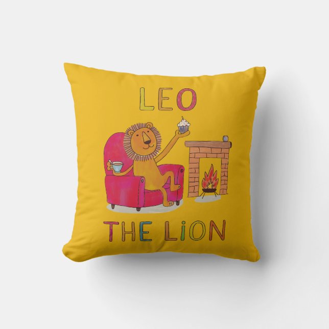 Leo the Lion zodiac cute lion Cushion (Front)