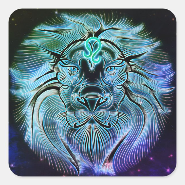 leo the lion zodiac stickers (Front)