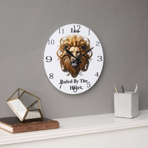 Leo The Lion: Zodiac's Fiery Birth Sign Large Clock