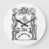Leo The Royal Lion | Vintage Zodiac Scroll Poster
