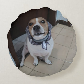 Leo the sweet and friendly jack russell round cushion