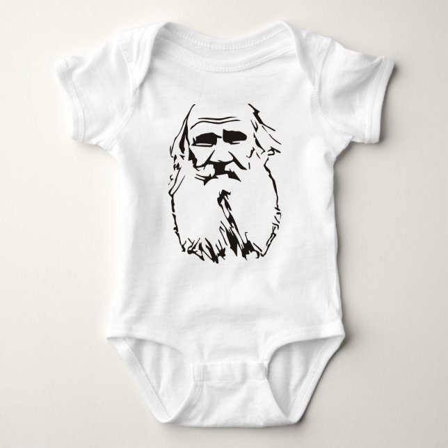 Leo Tolstoy Baby Bodysuit (Front)