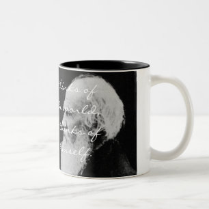 Leo Tolstoy - Change the World. - Customised Two-Tone Coffee Mug