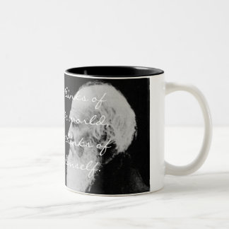 Leo Tolstoy - Change the World. - Customised Two-Tone Coffee Mug