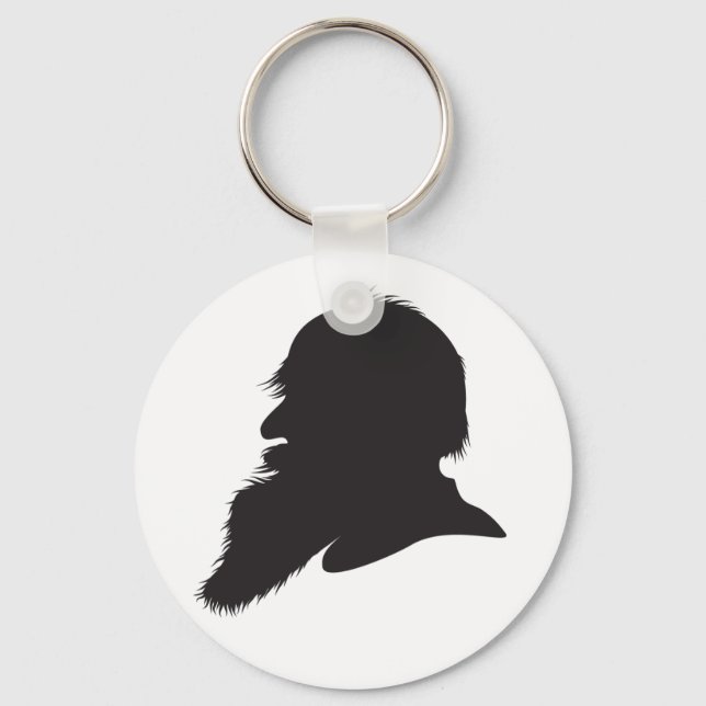 Leo Tolstoy profile portrait Key Ring (Front)