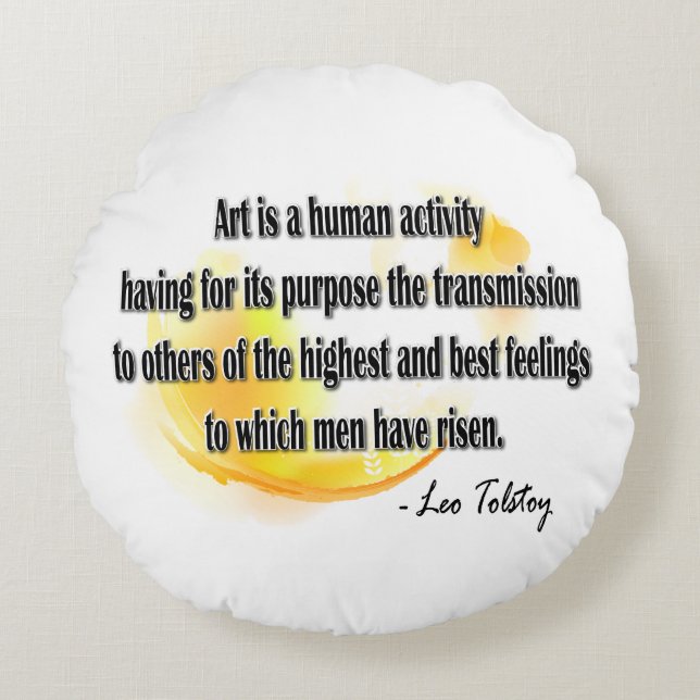 Leo Tolstoy Round Cushion (Front)