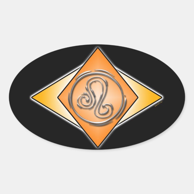 Leo Triangles Birth Signs Stickers (Front)