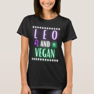 Leo & Vegan Neon Letters T-Shirt