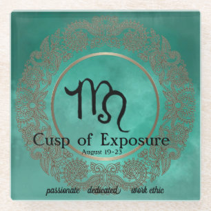 Leo-Virgo Cusp Glass Coaster