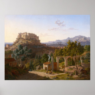Leo von Klenze Landscape with the Castle Poster