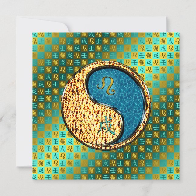 Leo & Water Dog Card (Front)