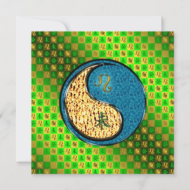 Leo & Water Goat Card (Front)