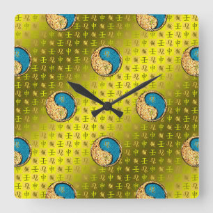 Leo & Water Monkey Square Wall Clock