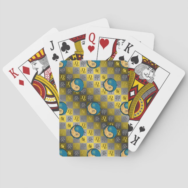 Leo & Water Rabbit Playing Cards (Back)