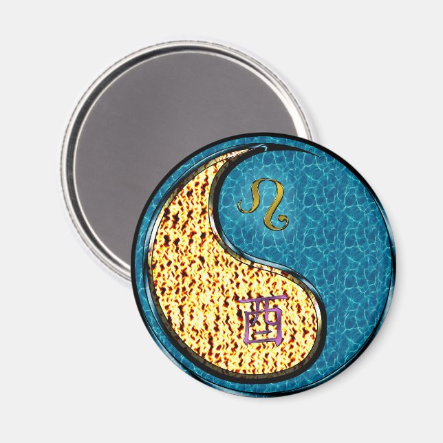 Leo & Water Rooster Magnet (Front/Back)