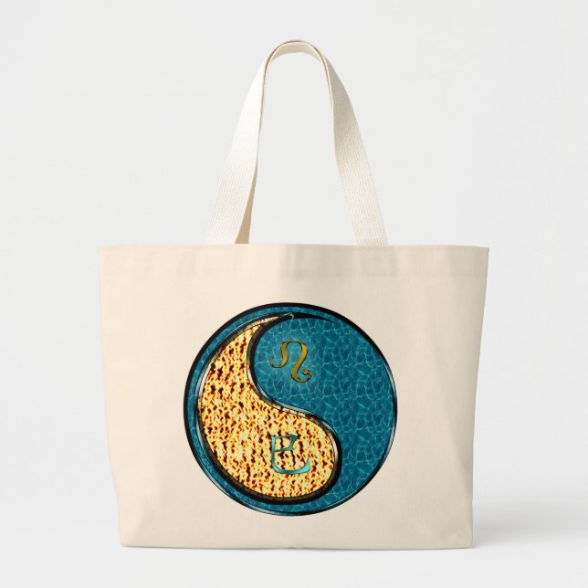 Leo & Water Snake Large Tote Bag (Front)