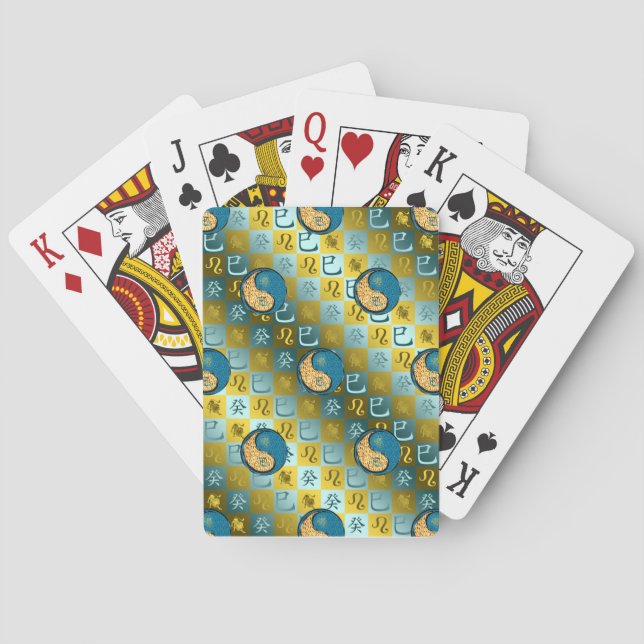 Leo & Water Snake Playing Cards (Back)