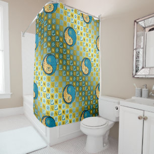Leo & Water Snake Shower Curtain