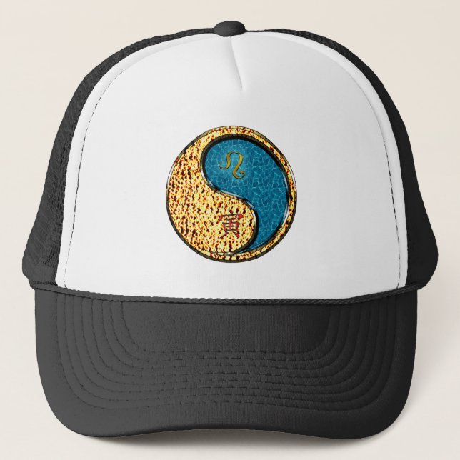Leo & Water Tiger Trucker Hat (Front)