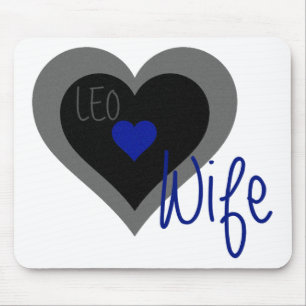 LEO Wife Heart Mouse Pad