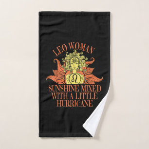 Leo Woman Zodiac Sign July August Birthday Hand Towel