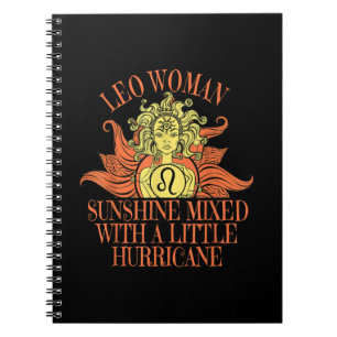 Leo Woman Zodiac Sign July August Birthday Notebook