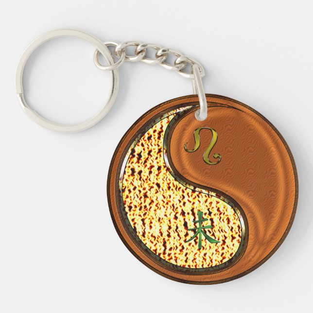 Leo & Wood Goat Key Ring (Front)