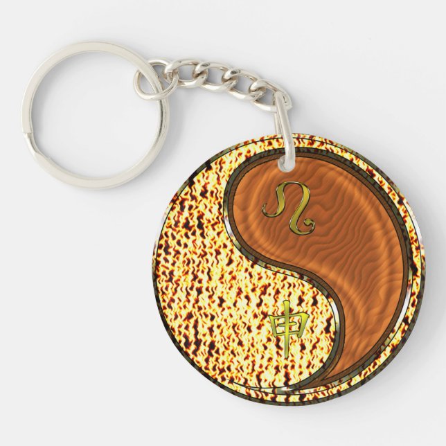 Leo & Wood Monkey Key Ring (Front)