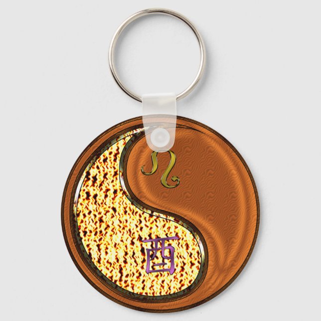 Leo & Wood Rooster Key Ring (Front)