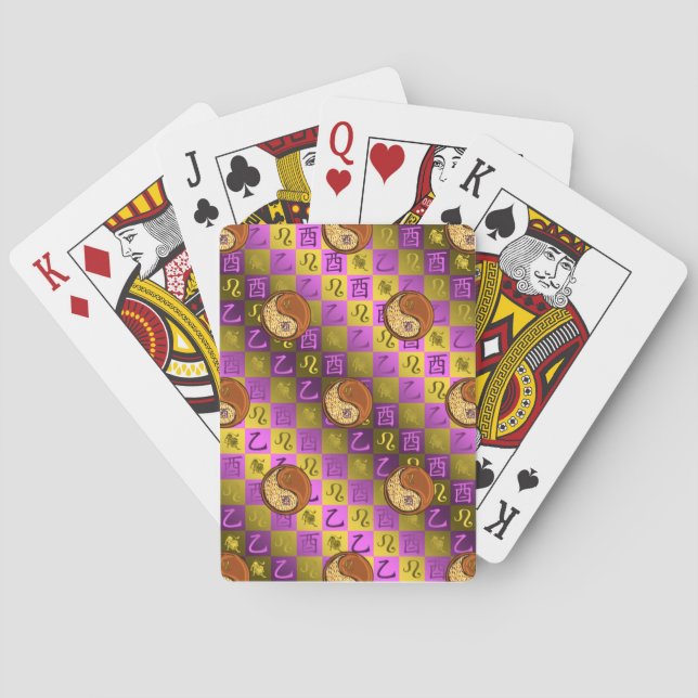 Leo & Wood Rooster Playing Cards (Back)