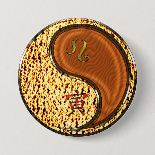Leo & Wood Tiger 7.5 Cm Round Badge