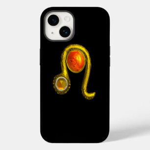 LEO , Yellow Topaz and Gold iPhone Case