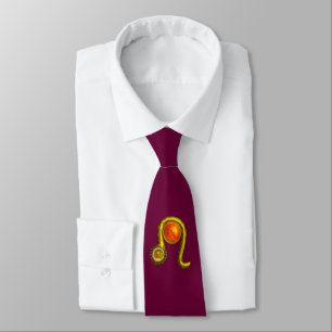 LEO, Yellow Topaz and Gold Tie